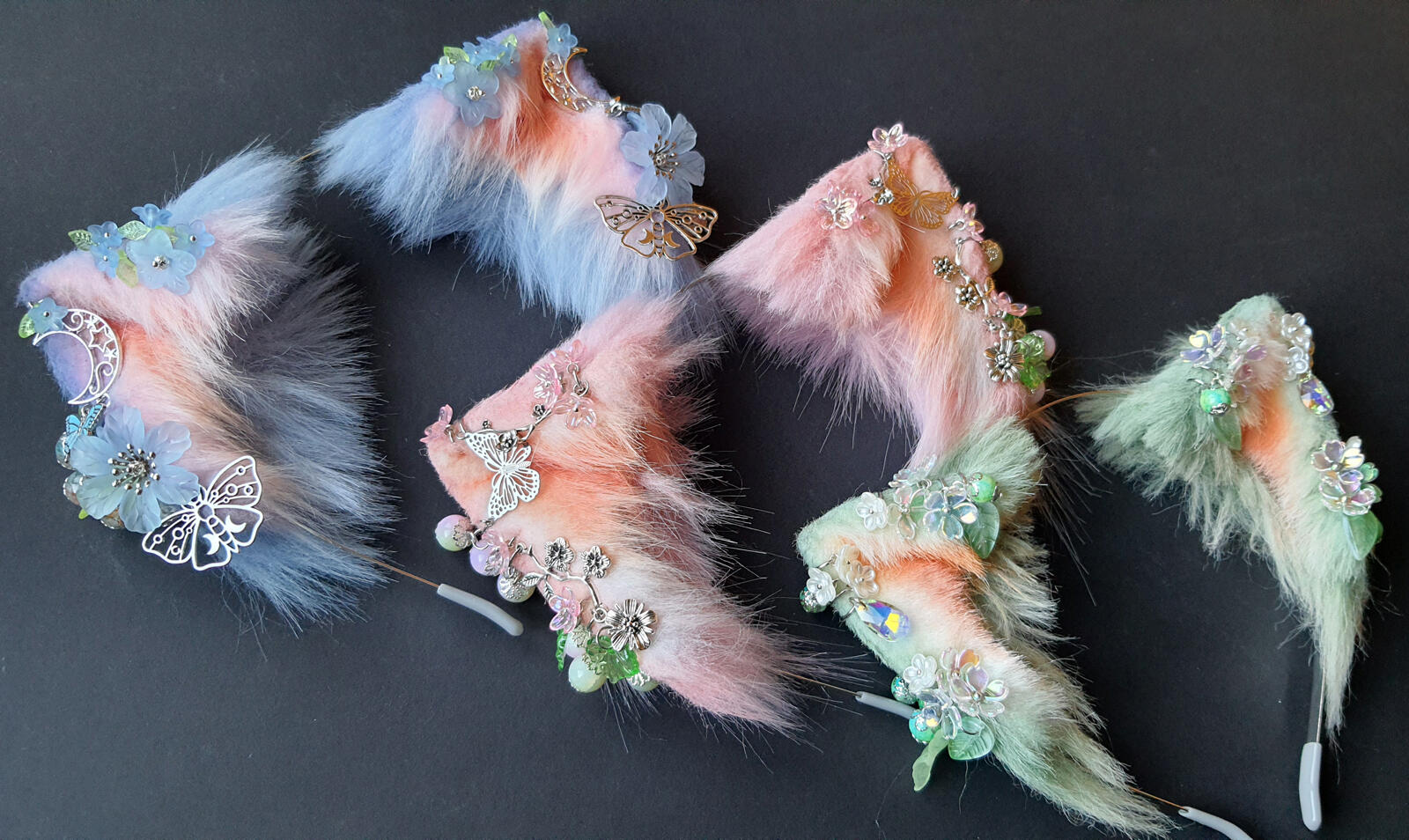 ●Handmade Kitten Ears● Original designs, made of fake fur in different colors, sizes and different decoration options NEW designs each event! ●●●